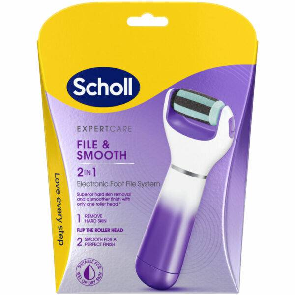 Scholl File & Smooth 2 in 1 - Elektroninen jalkaraspi 2 in 1