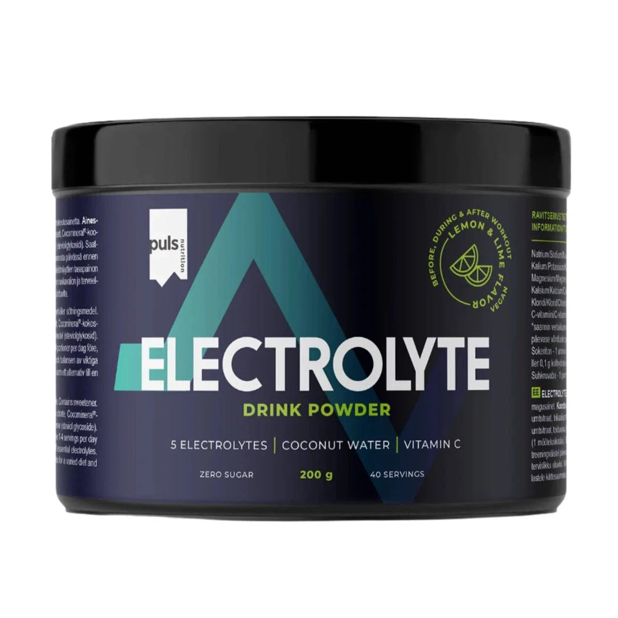 Puls Nutrition Electrolyte - Elektrolyyttijauhe Sitruuna & Lime 200 g