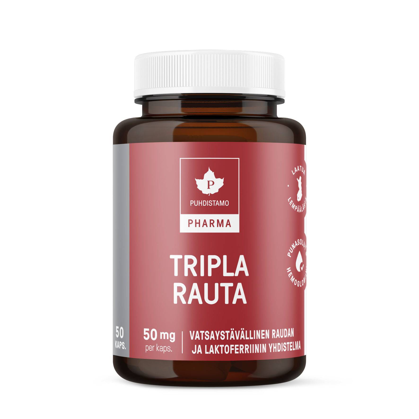 Puhdistamo Pharma Tripla Rauta 50 mg 50 kaps.