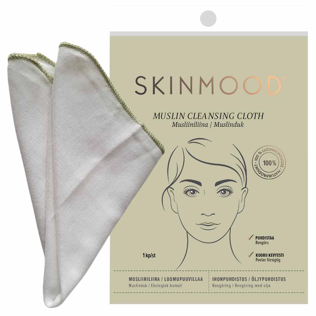 SkinMood Muslin Cleansing Cloth - Musliiniliina 1 kpl