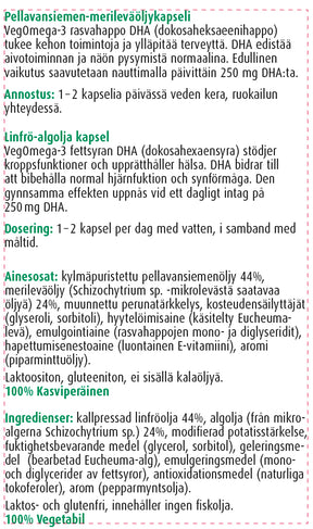 A.Vogel VegOmega-3 100% kasvisperäinen 30 kaps.