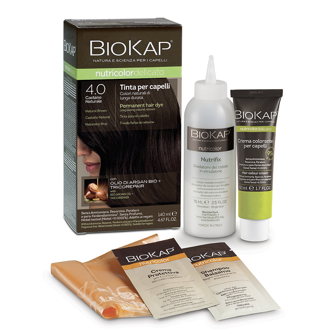 Biokap Nutricolor Delicato - Hiusväri 4.0 Natural Brown 140 ml