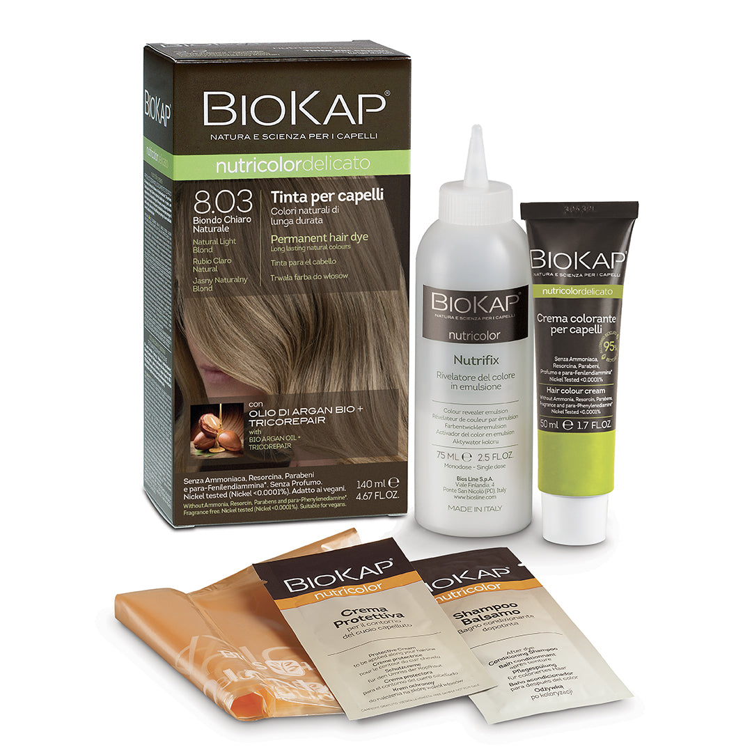 Biokap Nutricolor Delicato - Hiusväri 8.03 Natural Light Blonde 140 ml