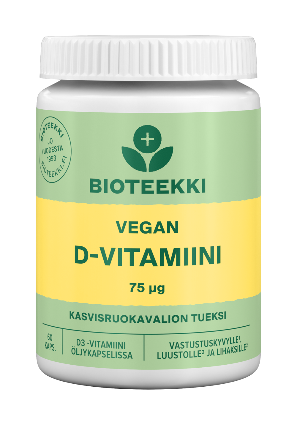 Bioteekin OmniVegan D-Vitamiini 75 µg 60 kaps.