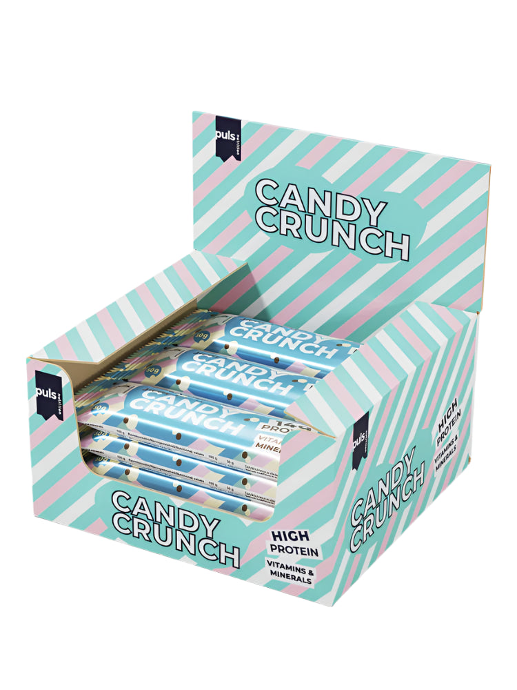 Puls Nutrition Candy Crunch Protein Bar Sweet Vanilla - Proteiinipatukka Vanilja 15 x 50 g TUKKUPAKKAUS