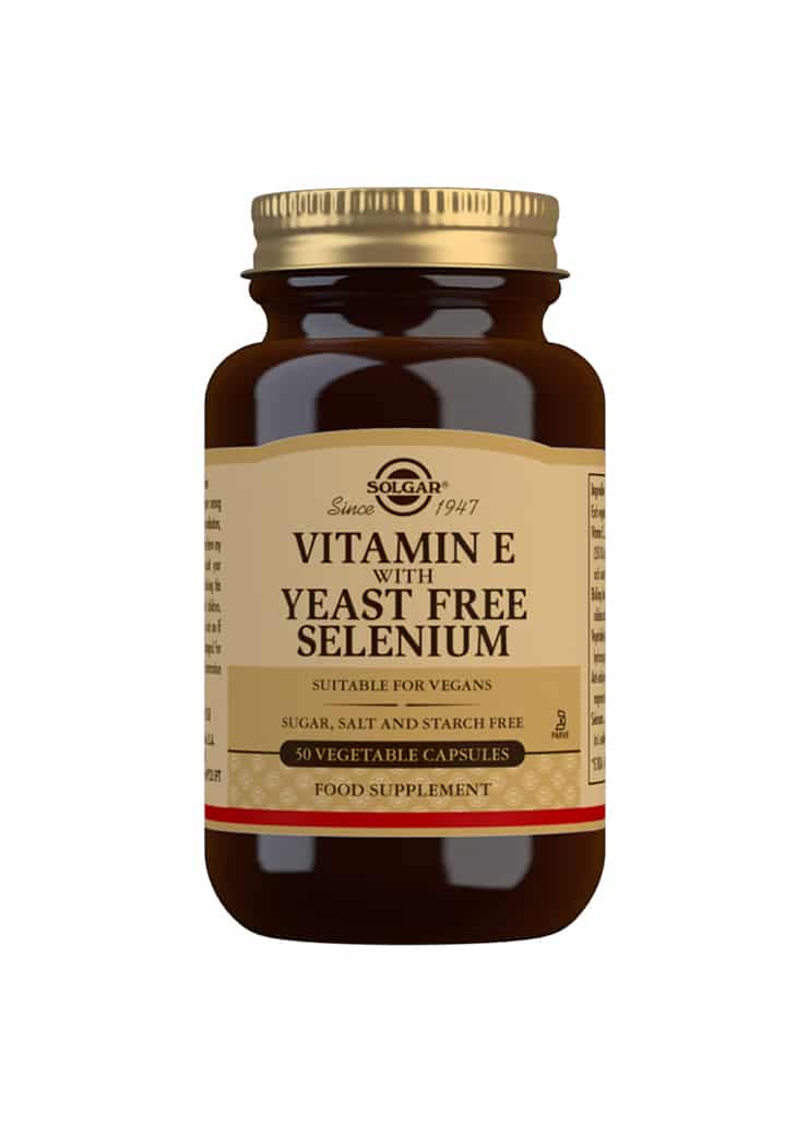 Solgar Vitamin E With Yeast Free Selenium - E-vitamiini & Seleeni 50 kaps.