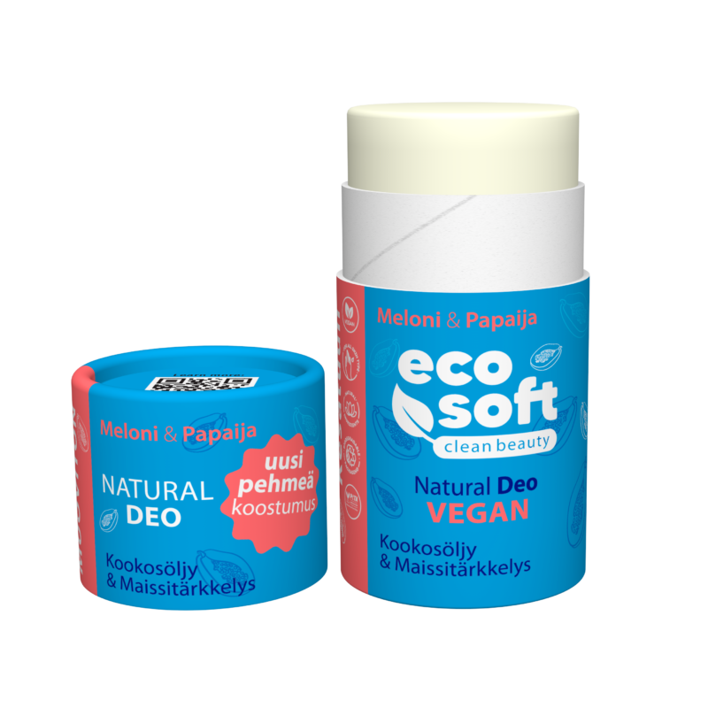 Eco Soft Natural Deo - Deodorantti Meloni & Papaija 50 g