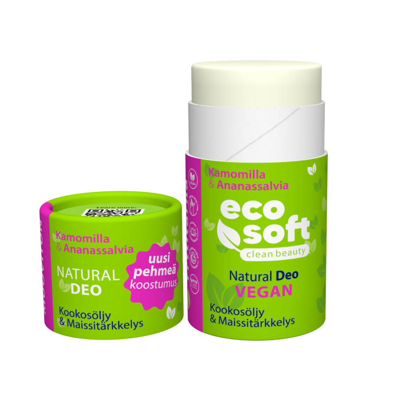 Eco Soft Natural Deo - Deodorantti Kamomilla & Ananassalvia 50 g