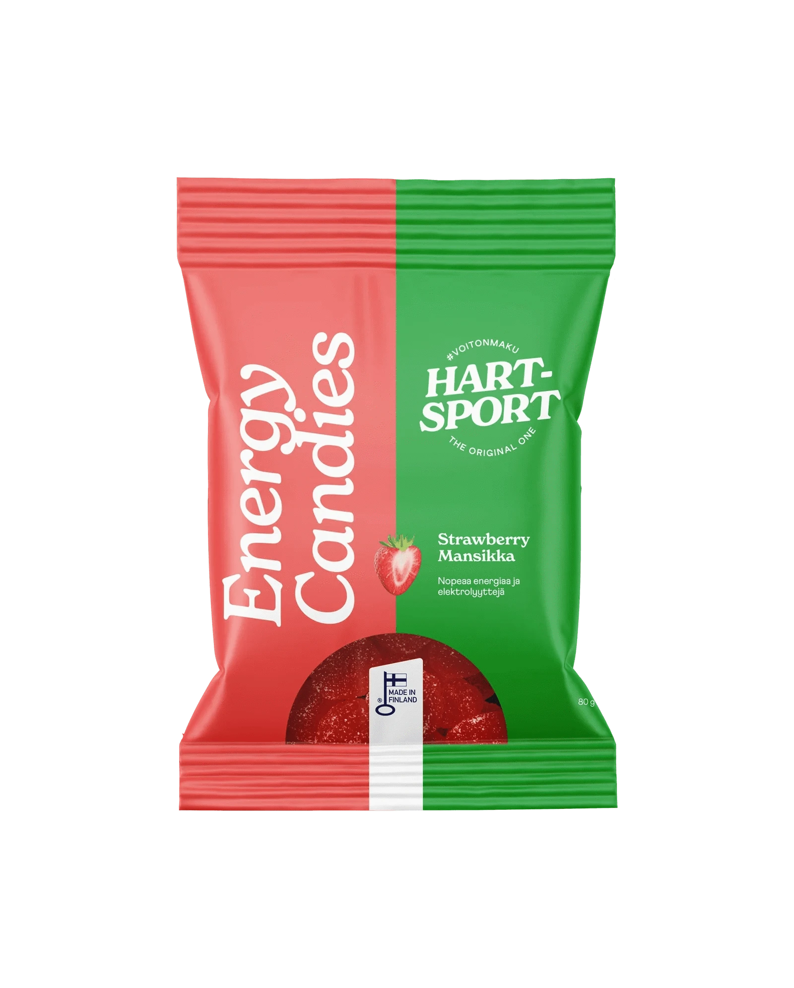 Hart-Sport Energiakarkit Mansikka 18 x 80 g TUKKUPAKKAUS - Päiväys 08/2025