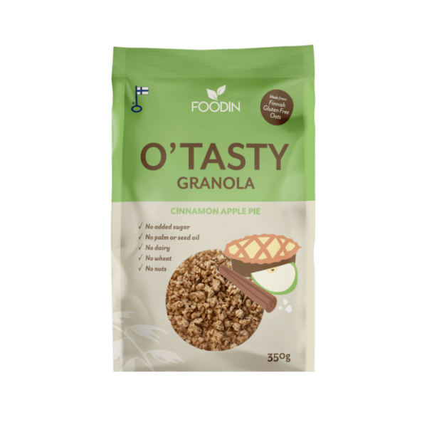 Foodin O'Tasty Granola Cinnamon Apple Pie - Kauragranola Omenapiirakka 350 g