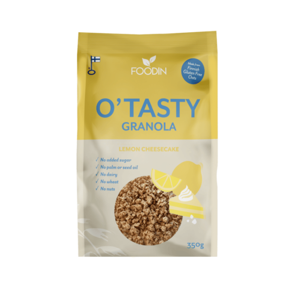 Foodin O'Tasty Granola Lemon Cheesecake - Kauragranola Sitruunajuustokakku 350 g