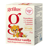 Gefilus + D + C Mansikka-Vanilja - Maitohappobakteerivalmiste 30 purutablettia - Sinunapteekki.fi