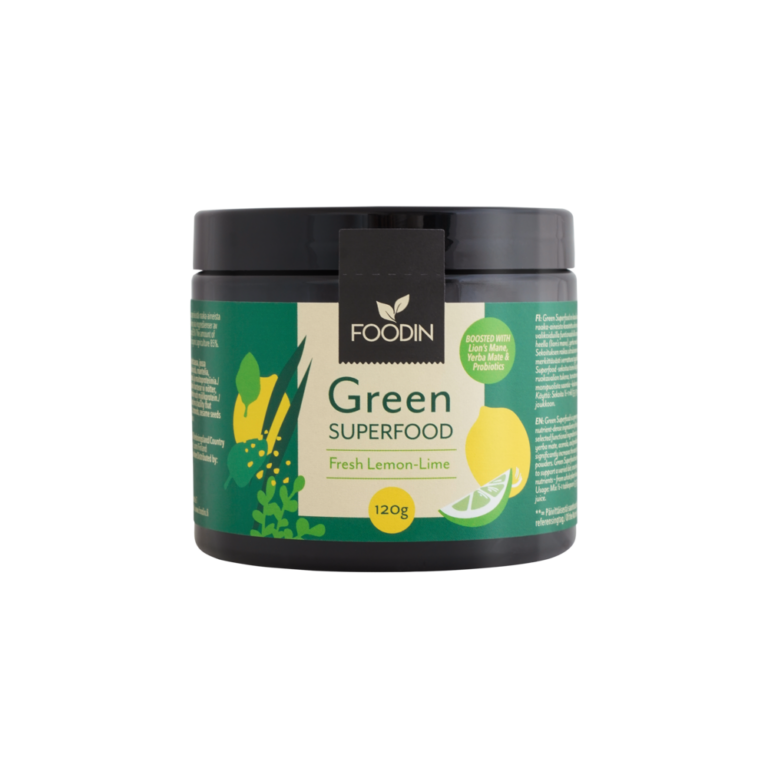 Foodin Green Superfood Fresh Lemon-Lime - Viherjauhesekoitus 120 g