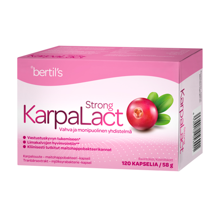 Bertil's Health KarpaLact Strong - Karpalouute 120 kaps.