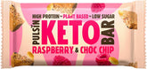 Pulsin Keto Bar Rasberry & Choc Chip - Proteiinipatukka Vadelma ja Suklaahippu 50 g