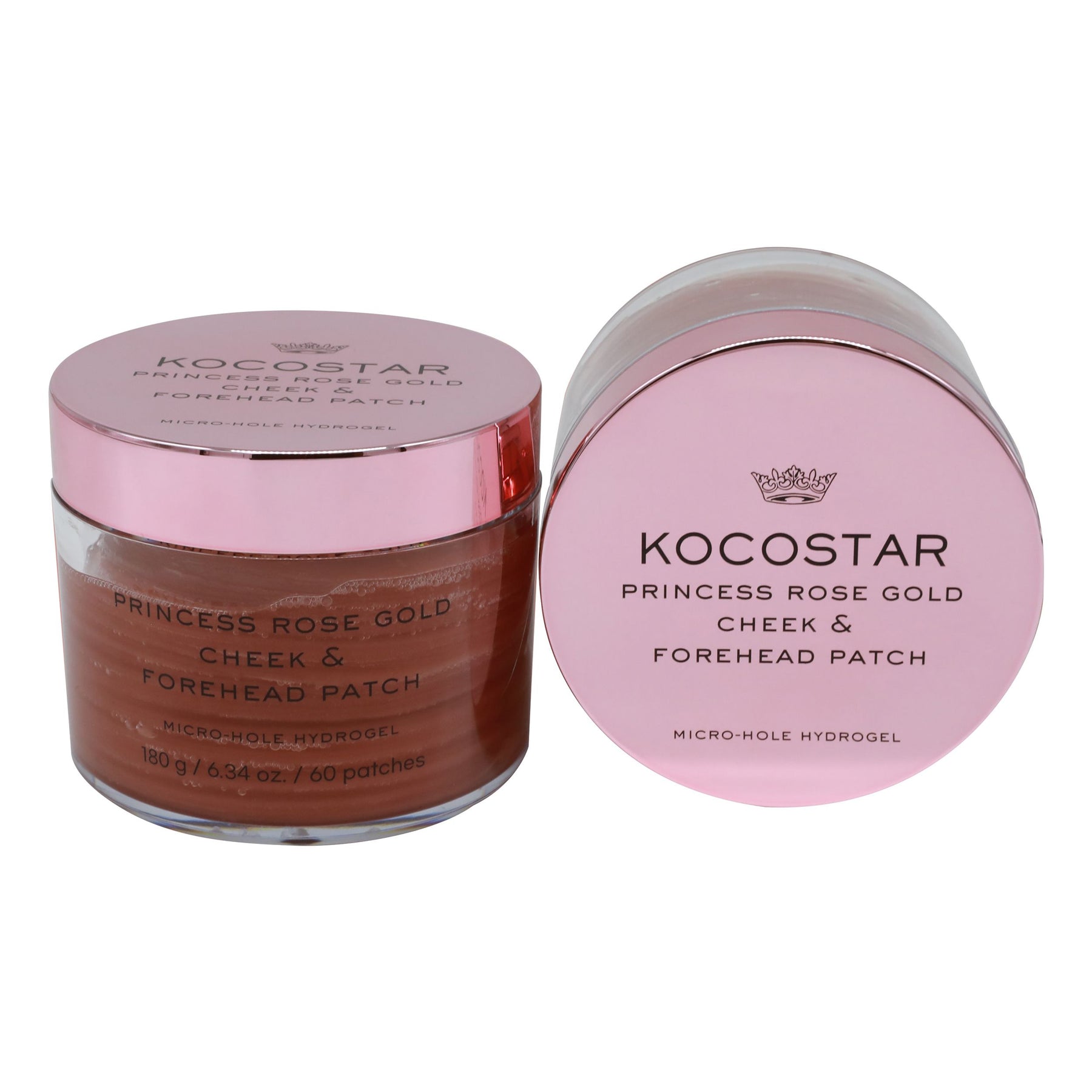 KOCOSTAR Princess Rose Gold Cheek & Forehead Patch - Hydrogeelinaamiot poskille ja otsalle 60 kpl