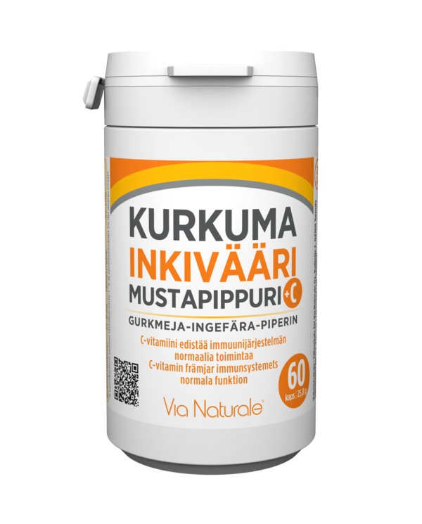 Kurkuma Inkivääri-Mustapippuri + C 60 kaps.