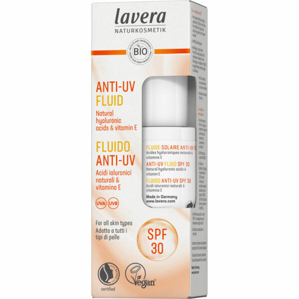 Lavera Anti-Uv Fluid - UV-Suojaemulsio kasvoille SPF 30 30 ml