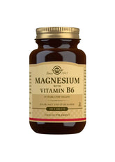 Solgar Magnesium With Vitamin B6 - Magnesium & B6-vitamiini 100 tabl. - Päiväys 06/2025