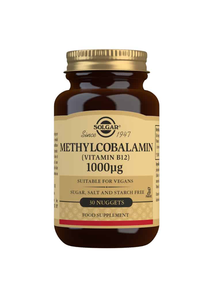 Solgar Methylcobalamin 1000 µg - Metyylikobalamiini 30 imeskelytablettia