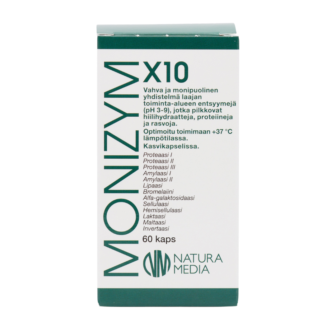 Natura Media Monizym x10 - 60 kaps. - Sinunapteekki.fi