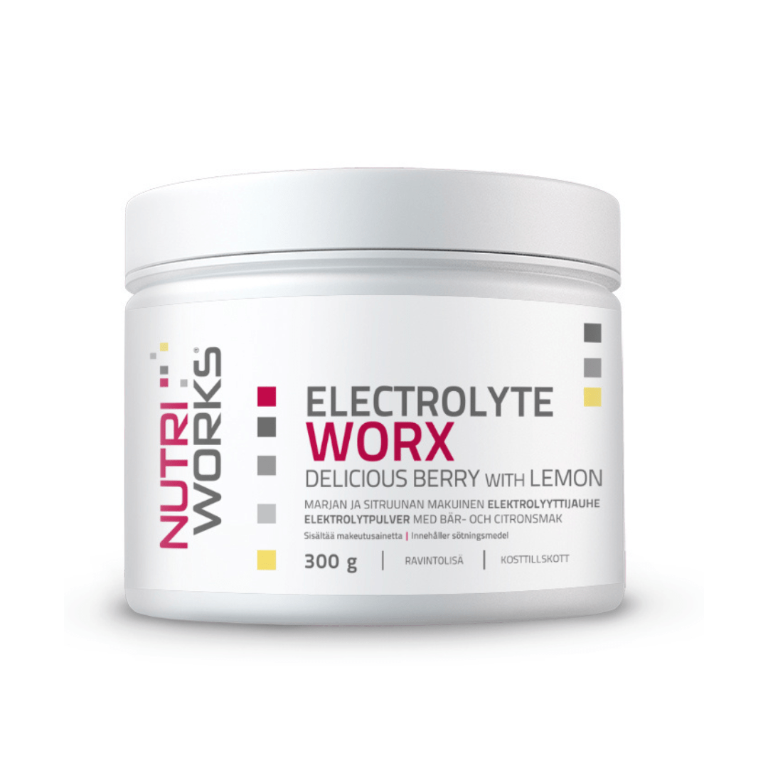 Nutri Works Electrolyte Worx - Elektrolyyttijauhe Marja & Sitruuna 300 g