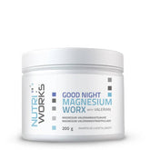 Nutri Works Good Night Magnesium WorX With Valerian - Magnesium-Valeriaanajauhe 200 g