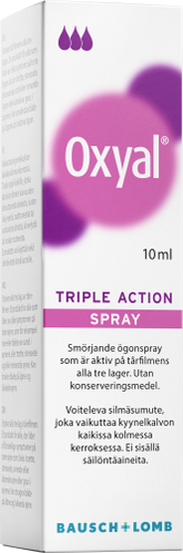 Oxyal Triple Action Spray - Silmäsumute 10 ml