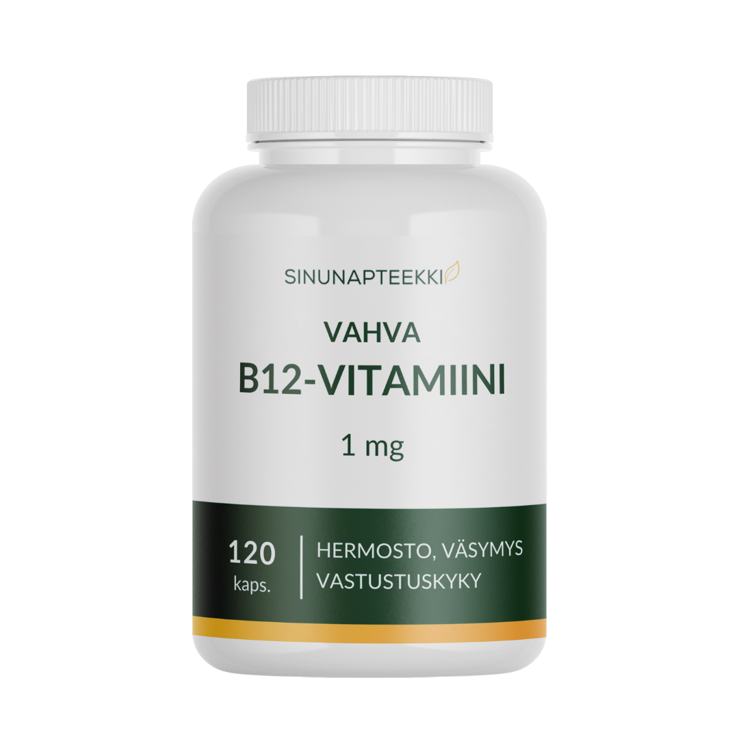 Sinunapteekin Vahva B12-vitamiini 1 mg 120 kaps.