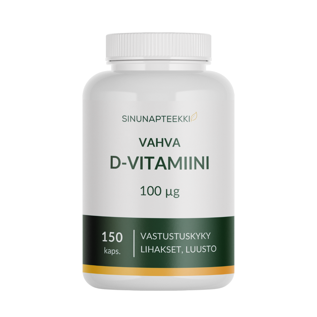 Sinunapteekin D-vitamiini 100 µg 150 kaps.