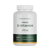 Sinunapteekin D-vitamiini 100 µg 150 kaps.