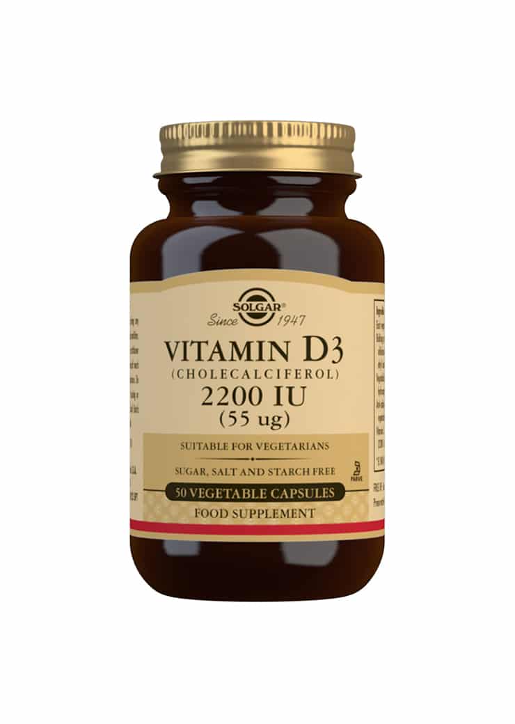 Solgar Vitamin D3 2200 IU 55µg - D-vitamiini 50 kaps.