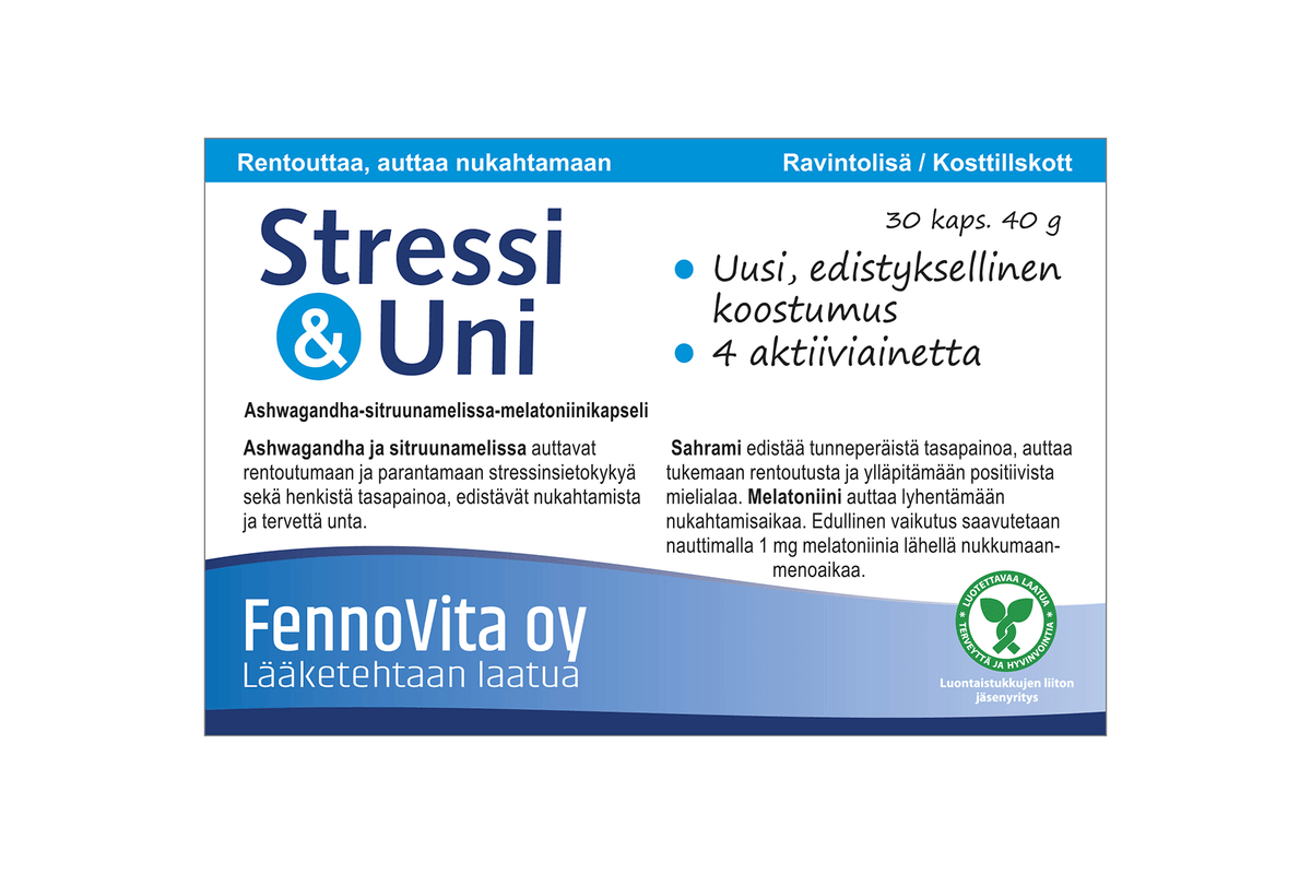 FennoVita Stressi & Uni 30 kaps.