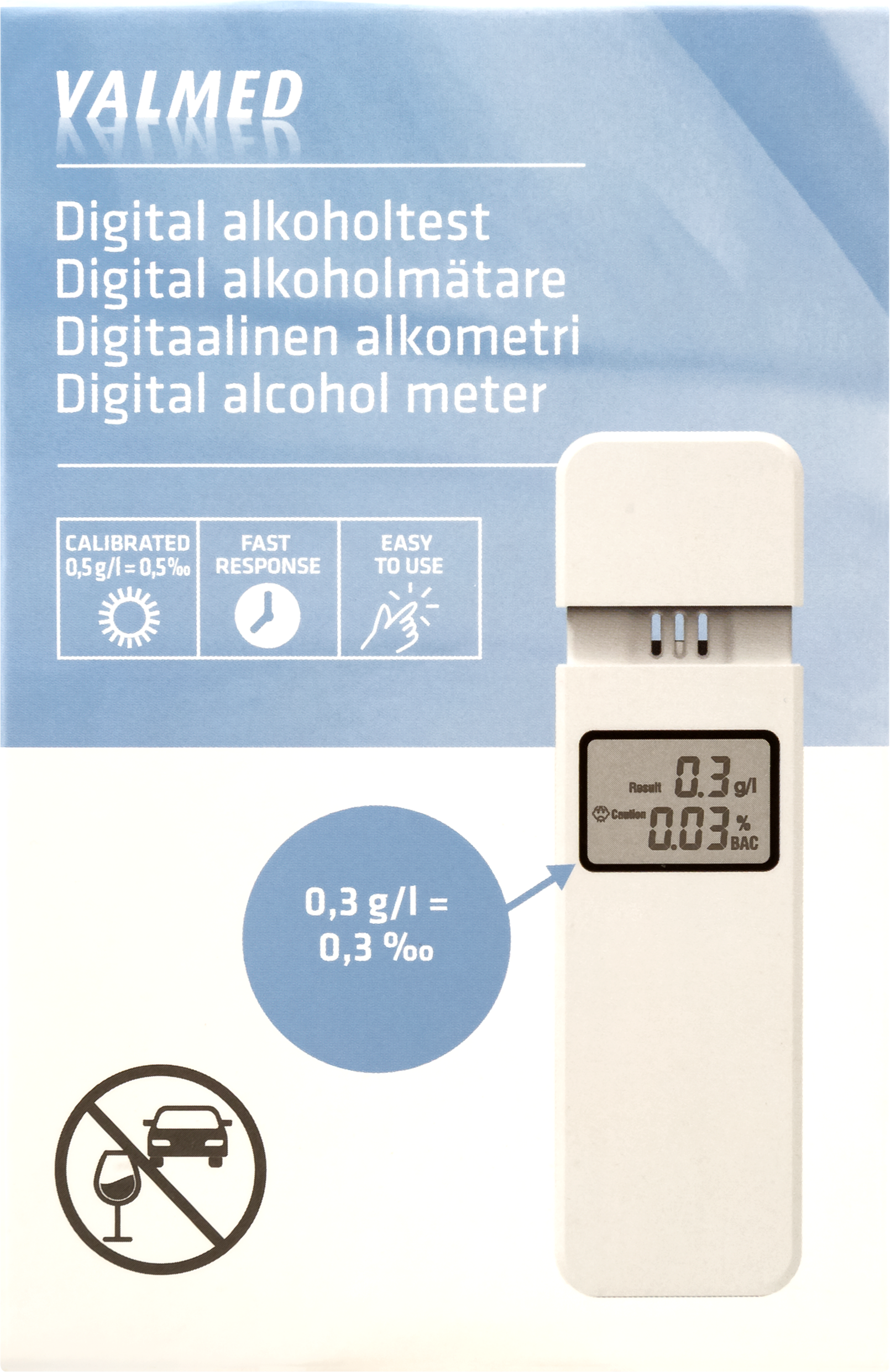 Valmed Digitaalinen Alkometri 1 kpl