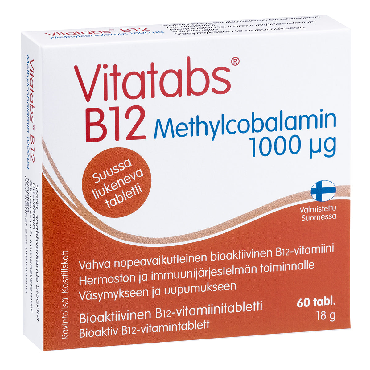 Vitatabs B12 Methylcobalamin 1000 µg - Metyylikobalamiini 60 tabl.