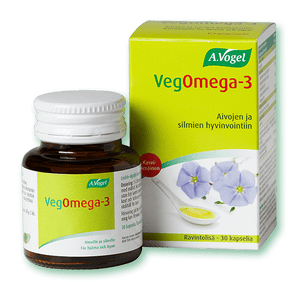 A.Vogel VegOmega-3 100% kasvisperäinen 30 kaps. - Sinunapteekki.fi