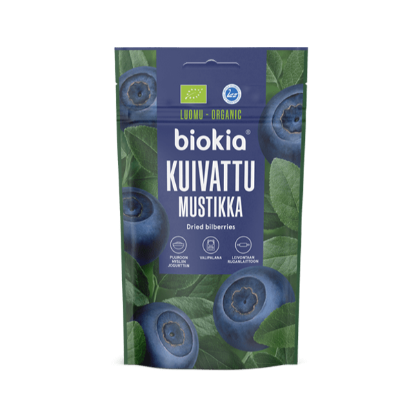 Biokia Kuivattu Mustikka Luomu 50 g - Sinunapteekki.fi