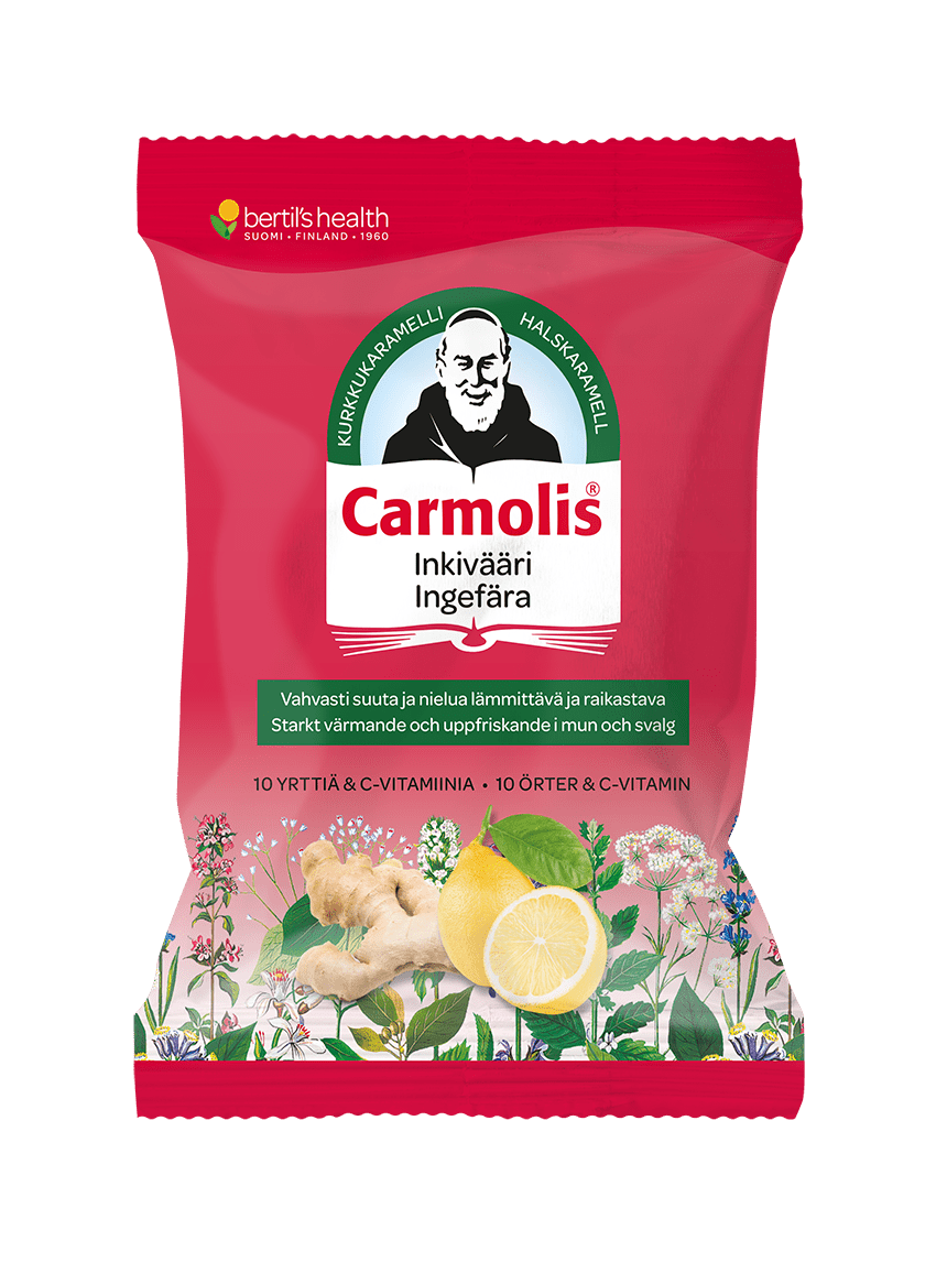 Carmolis Inkivääri Kurkkukaramelli 75 g - Sinunapteekki.fi