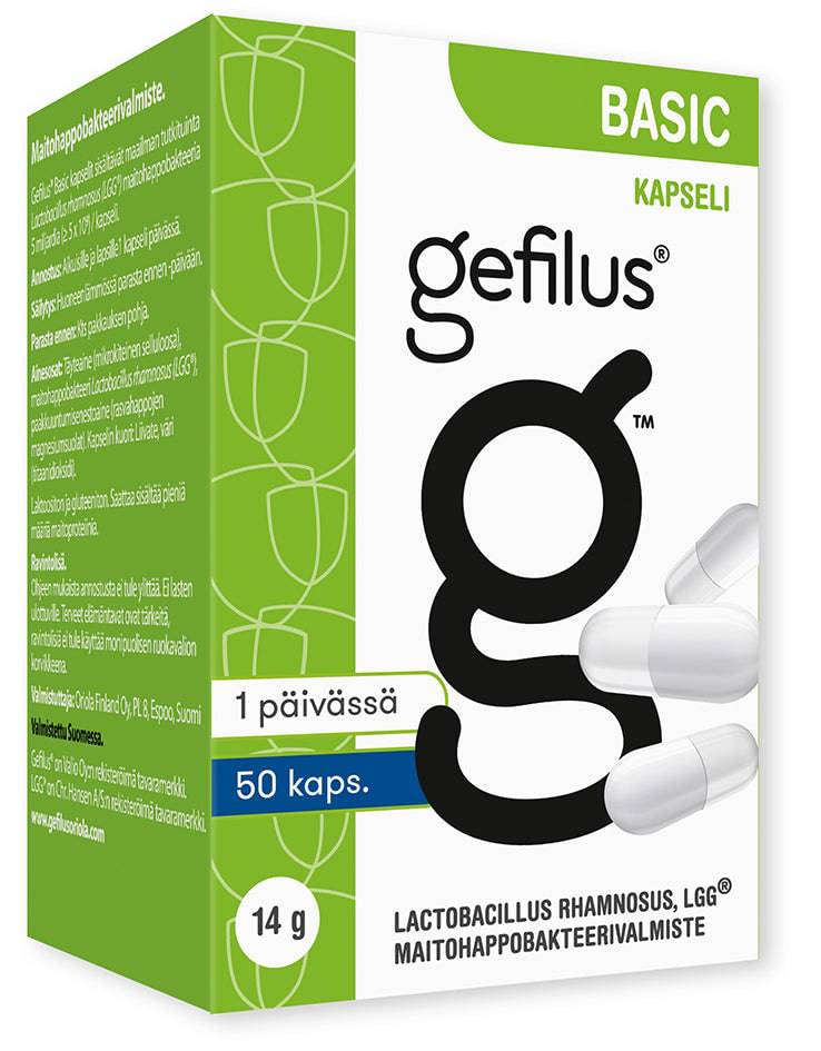 Gefilus Basic maitohappobakteeri 50 kaps. - Sinunapteekki.fi