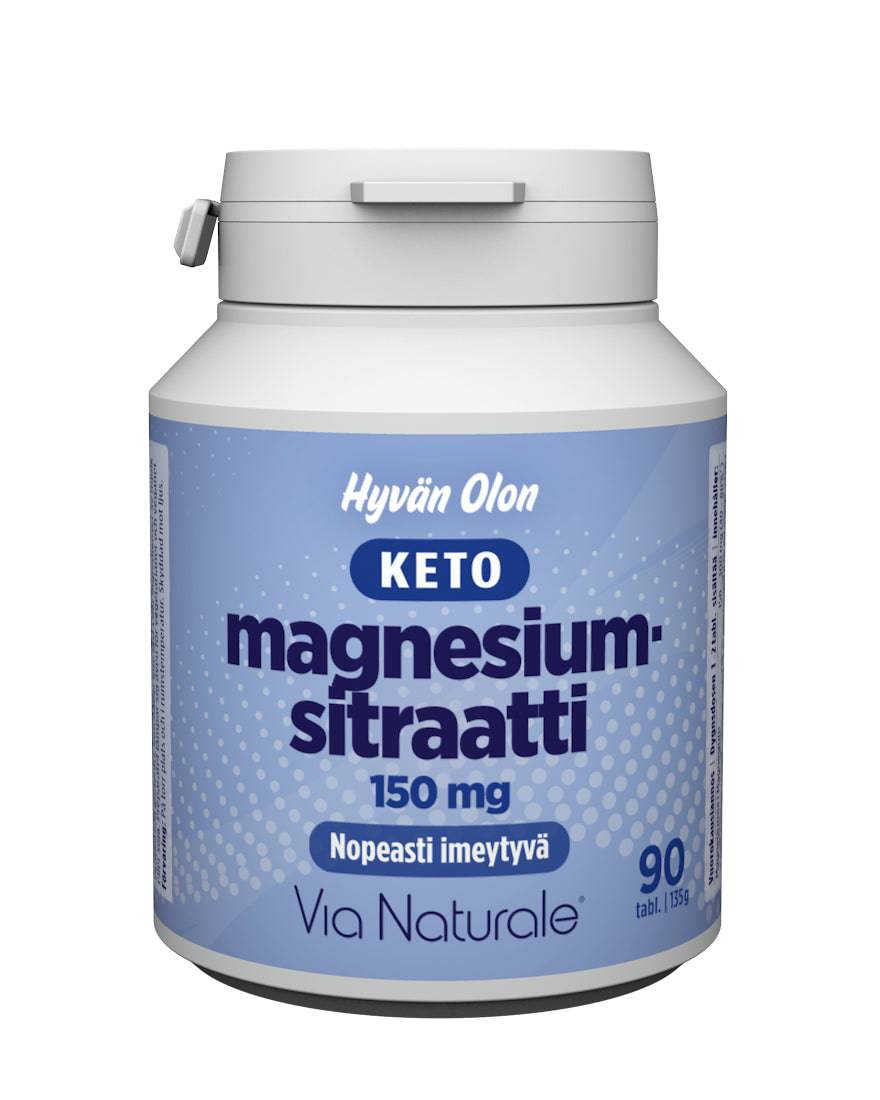 Hyvän Olon Keto Magnesiumsitraatti 150 mg 90 tabl. - poistuu - Sinunapteekki.fi