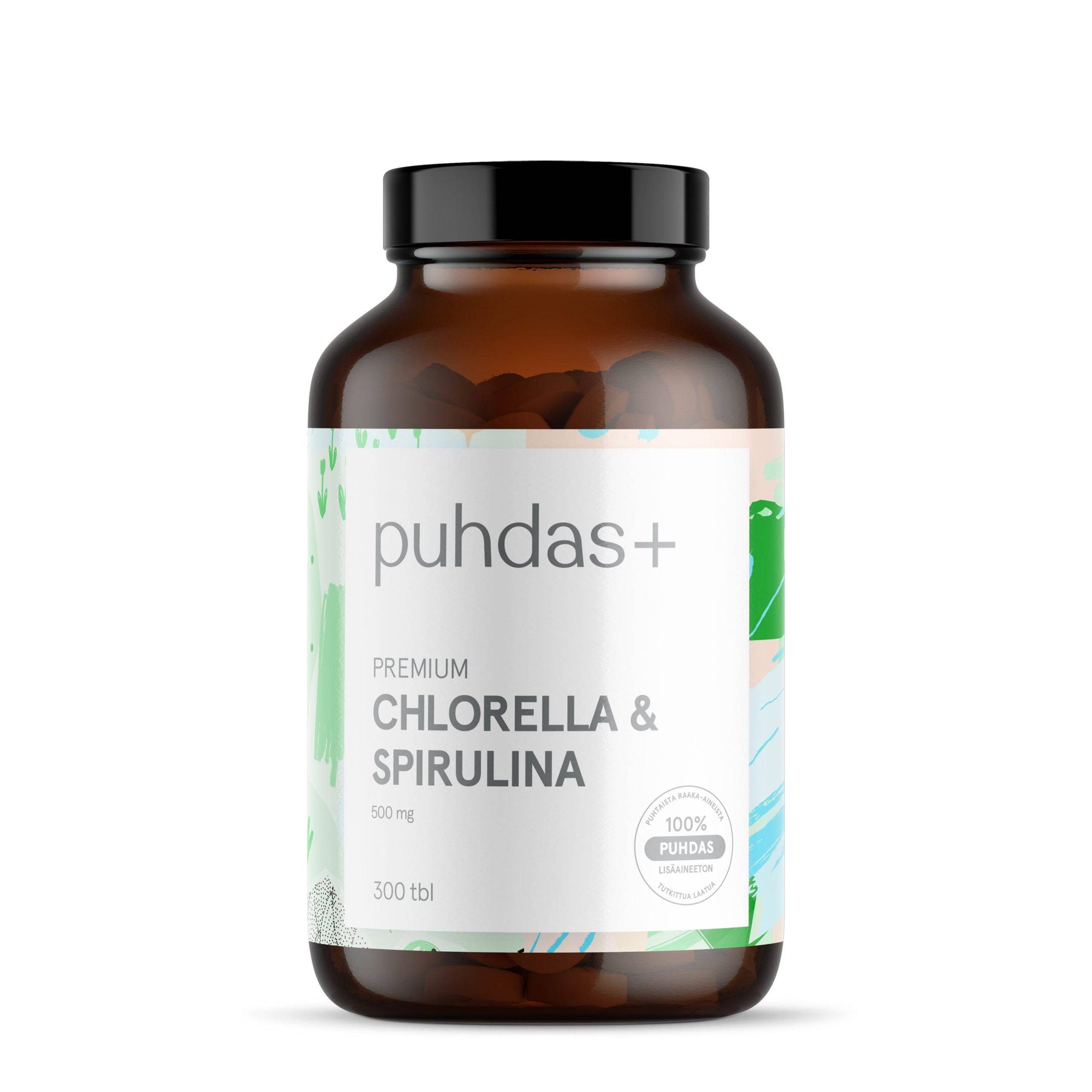 Puhdas+ Premium Chlorella & Spirulina 500 mg 300 tabl. - Sinunapteekki.fi