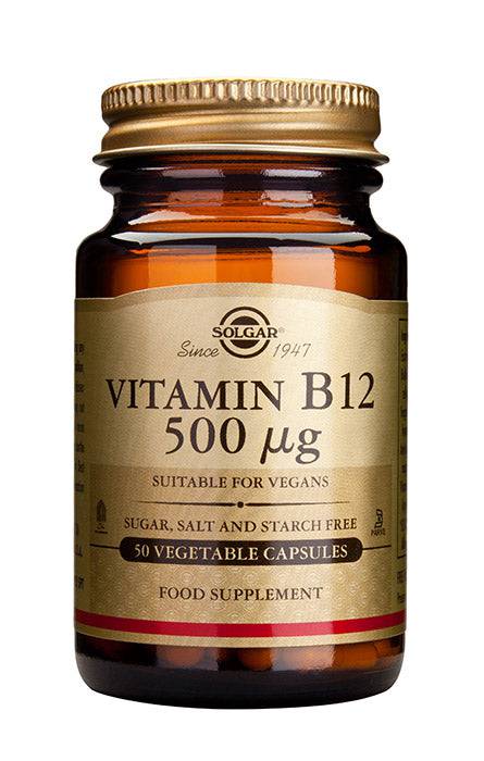 Solgar Vitamin B12 500 µg - b-vitamiinivalmiste 50 kaps. - Sinunapteekki.fi